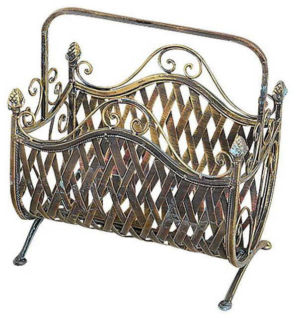 Iron Woven Magazine Rack Contemporary Magazine Racks by