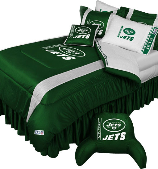 NFL New York Jets Football Team QueenFull Bed Comforter Set