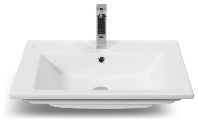 rectangular self rimming bathroom sinks