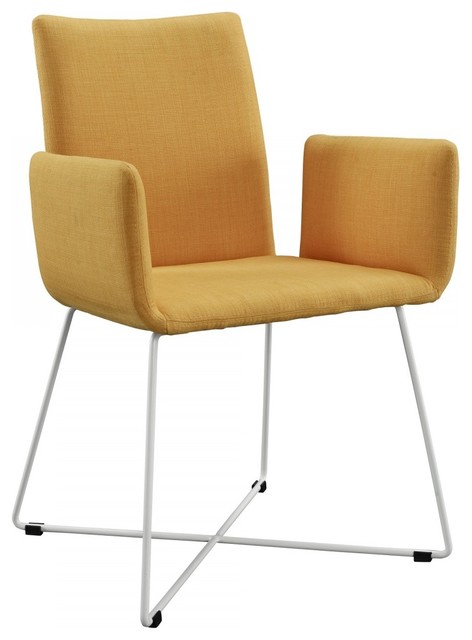 Lilou Yellow Fabric Dining Chair - Modern - Dining Chairs - new york - by TheFurnitureToday