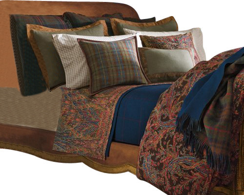 Ralph Lauren Bedford Hunt Paisley Queen Comforter Set 14P - Rustic