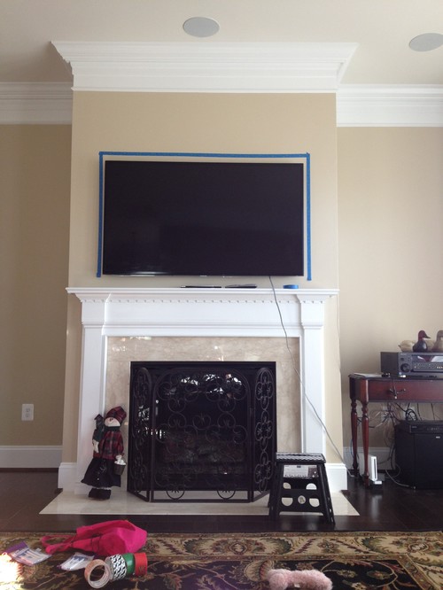 Size of TV over fireplace