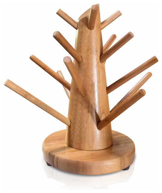 Baby Bottle Tree, Bamboo Bottle Drying Rack Contemporary Drying