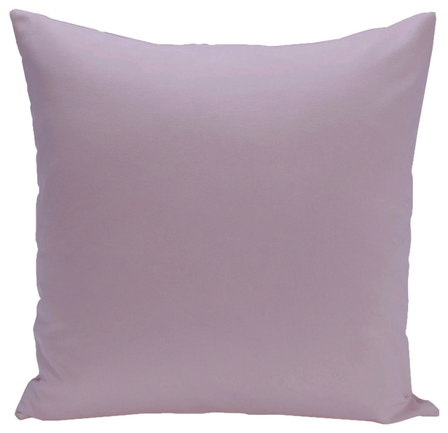 Solid Color Decorative Pillow, Lilac Purple, 18"x18" Traditional Scatter Cushions by E by