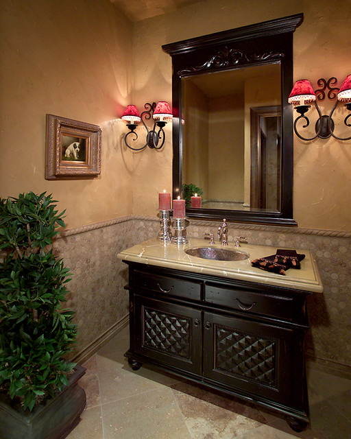 Silverleaf Mediterranean Mediterranean Powder Room Phoenix by