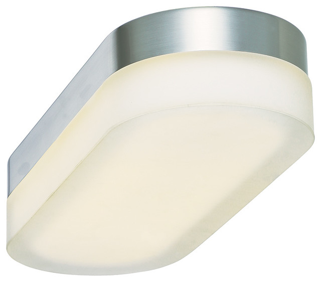 Slice 14" Oval LED Warm White Flush Mount, Brushed Nickel
