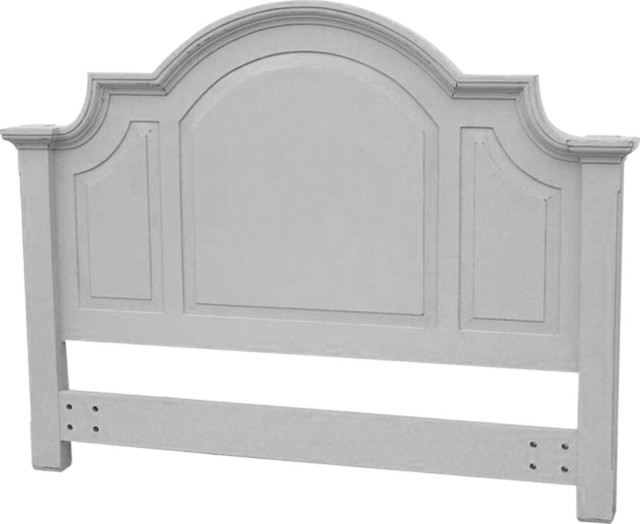 Queen Headboard Painted Gray Resin Traditional Headboards
