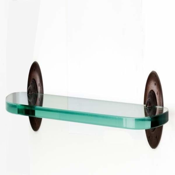 Alno Sierra Bath Glass Shelf Brackets Dark Bronze Traditional