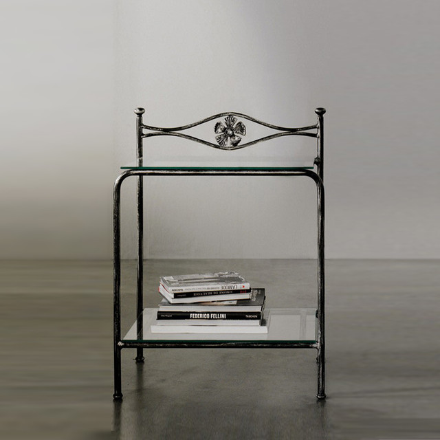 Albatros Classic Metal Framed Night Stand With Glass Top By Cosatto Letti Modern