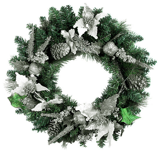 24 quot pre decorated artificial christmas wreath unlit 24 quot pre decorated artificial christmas wreath unlit
