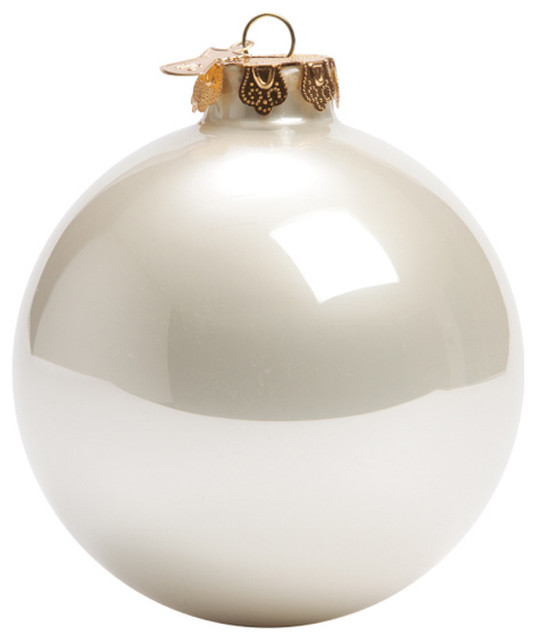 Matte Ornament Ball in Opal Cream Farmhouse Christmas Ornaments