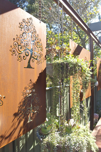 corten steel garden screens - Contemporary - Landscape - perth - by