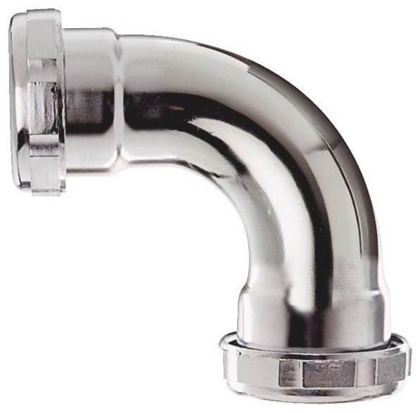 Double Slipjoint Repair Coupling Elbow 90 degrees Brass Tubular