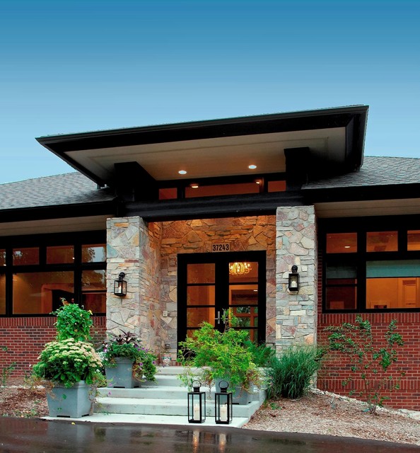 Prairie style home - Contemporary - Entry - Detroit - by ...