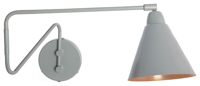 Grey and Copper Wall Light Long swing-arm-wall-lamps