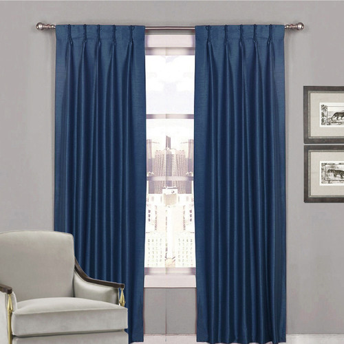 VILLA Blockout Pinch Pleat Curtains Textured Shantung Avail 4 sizes