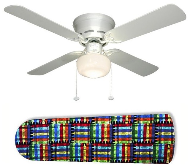 Crazy Crayons 42" Ceiling Fan and Lamp Contemporary Ceiling Fans