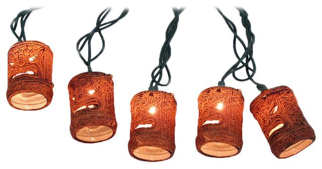 Friki-Tiki 10 Piece Natural Tiki Patio String Light Set traditional-outdoor-rope-and-string-lights