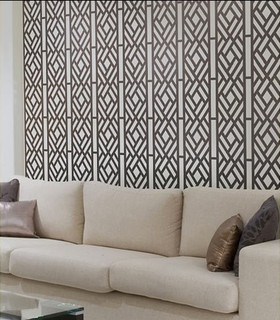 Lattice Allover Stencil Pattern - Contemporary - Wall Stencils - by Janna Makaeva/Cutting Edge ...