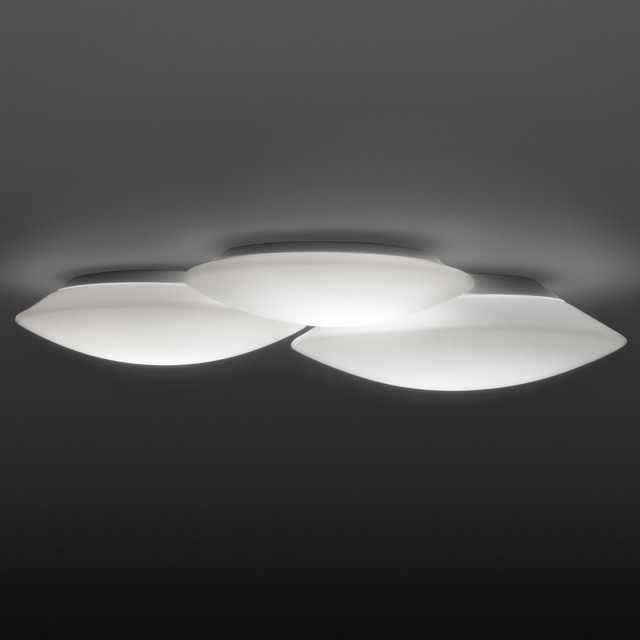 Puck Triple Ceiling Light Modern Flushmount Ceiling Lighting by