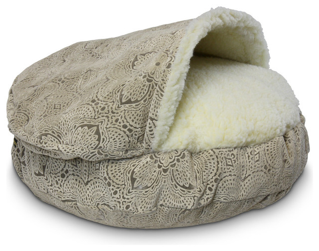 Snoozer Micro Suede Cozy Cave Pet Bed, Large, Amulet Shell