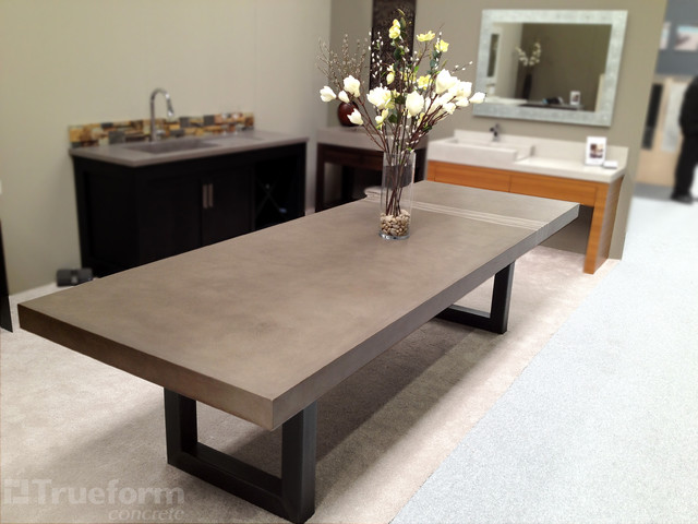 custom concrete dining room table