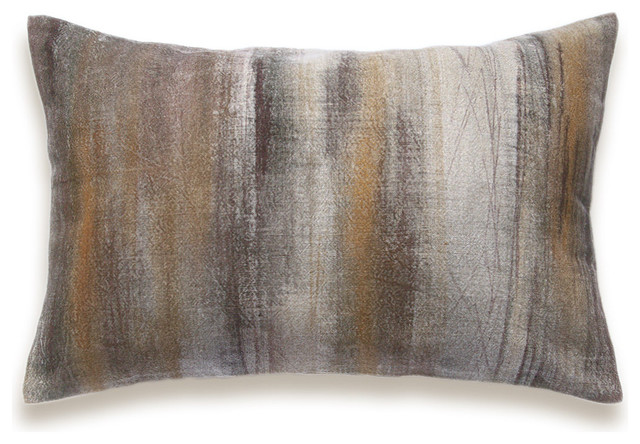 Burnt Orange Dark Chocolate Brown Beige Decorative Lumbar Pillow Cover 12x18 inc - Industrial ...