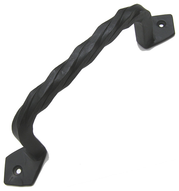Hammered Square Bar Pull, Flat Black Traditional Door Hardware by