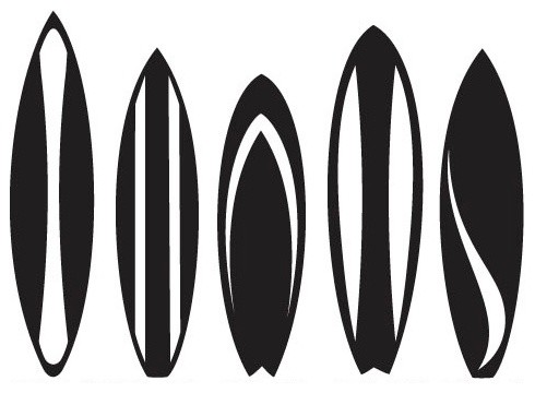 Surfboards Set Wall Decal - Contemporary - Wall Decals - by Stickerbrand