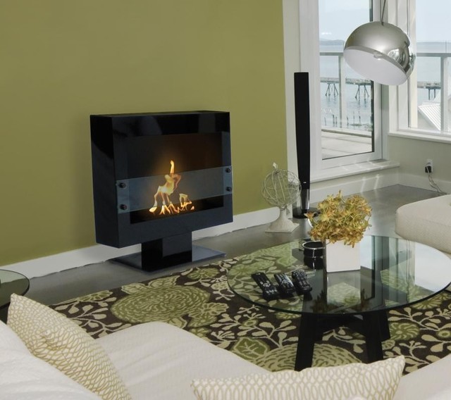 Tribeca II Free Standing Floor Indoor Outdoor Biofuel Fireplace