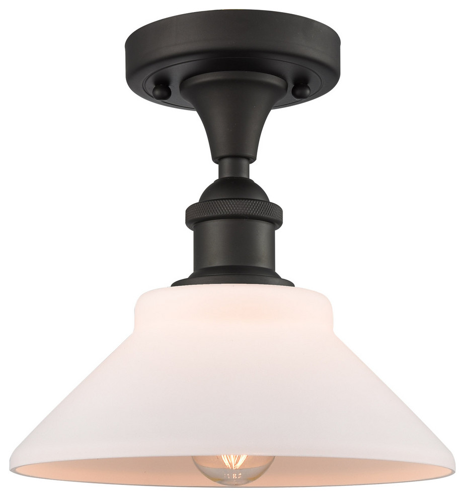 Ballston Orwell 1 Light Semi Flush Mount Oil Rubbed Bronze Matte