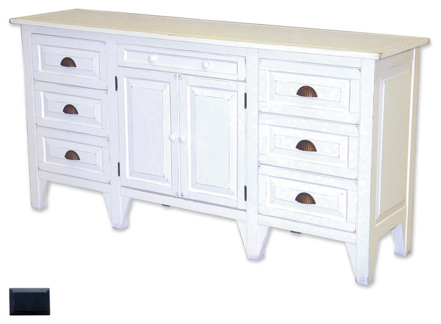Cottage Style Sideboard, Black - Farmhouse - Buffets And Sideboards ...