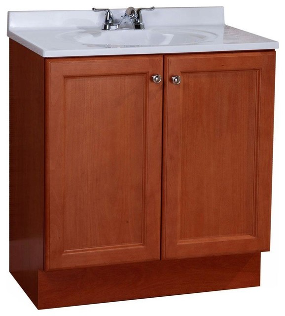 Glacier Bay Bathroom AllInOne 30 in. W Vanity Combo in Amber with