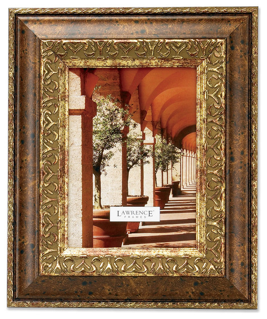 Carved Antique Bronze 5x7 Picture Frame Ornate Design Traditional