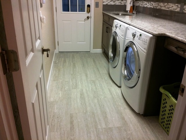 Modern Laundry Room Tampa Laundry Room Remodel with Dover Grey Doors modern-laundry-room