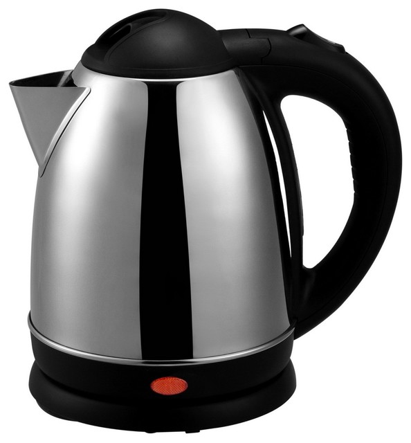 Brushed Finish Stainless Steel Electric Cordless Tea Kettle Modern