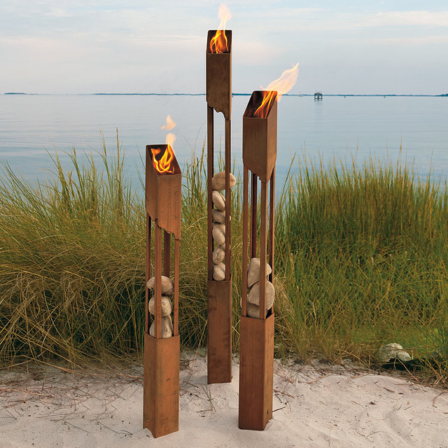 Mesa Rust Torch 60" Traditional Tiki Torches by FRONTGATE