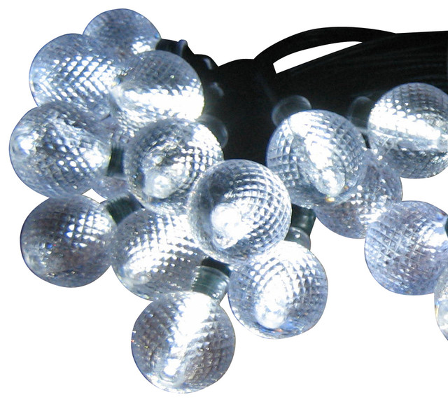 30Piece Solar Light String, White LED Crystal Balls Contemporary