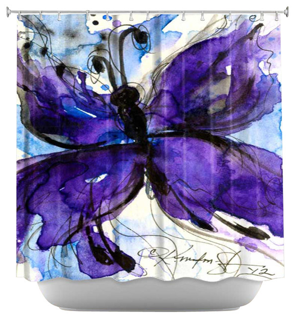 Shower Curtain Unique from DiaNoche Designs Butterfly Song IV