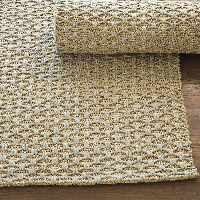 Lattice Knot Wool & Jute Rug Traditional Rugs by Ballard Designs