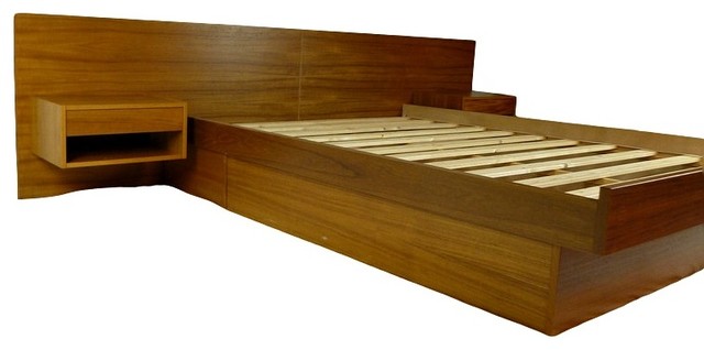 Mid Century Modern Teak Platform Bed - Midcentury ...