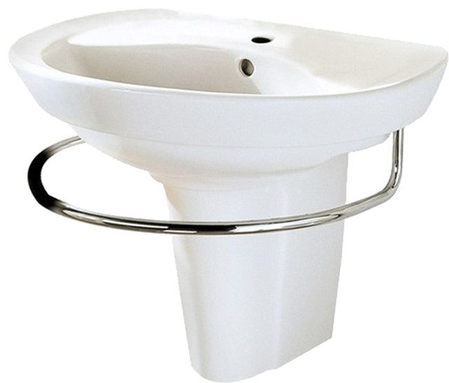 ... Pedestal Leg, White - Contemporary - Bathroom Sinks - by PlumbersStock