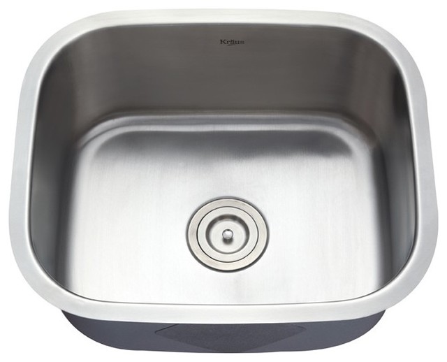 ... Single Bowl 16 gauge Stainless Steel Kitchen Sink modern-kitchen-sinks