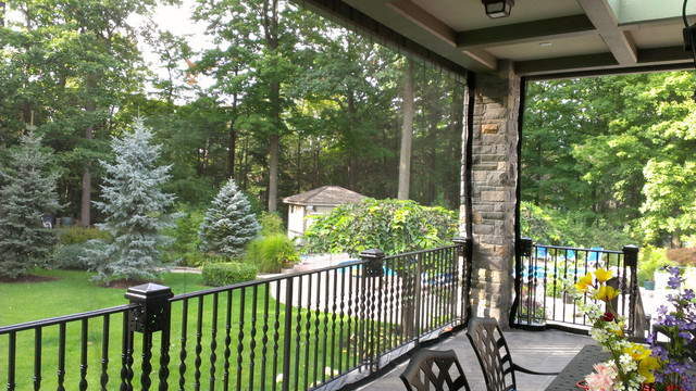 Eclectic Porch Toronto Outdoor Curtains/Mosquito Drapes/Porch Screens eclectic-exterior