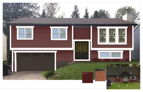 Best red/burgundy for exterior of my split entry home.