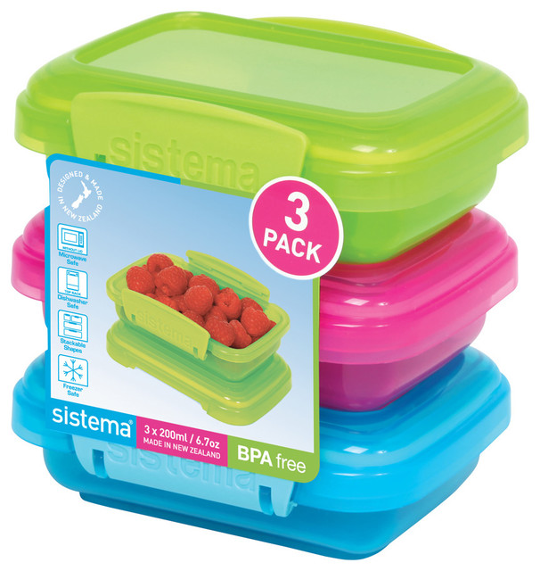 Sistema Klip It 200 ml Container 3 Pack Contemporary Food Storage
