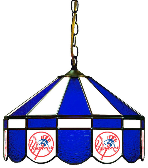 16'' Stained Glass Pub Light, New York Yankees Pool Table Lights by