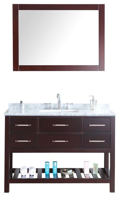 Manhattan Espresso Bathroom Vanity and Mirror 