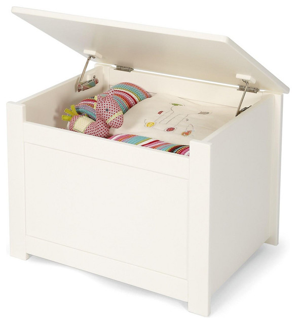 Storage Box Ivory Modern Kids' Toy Boxes & Benches Other by