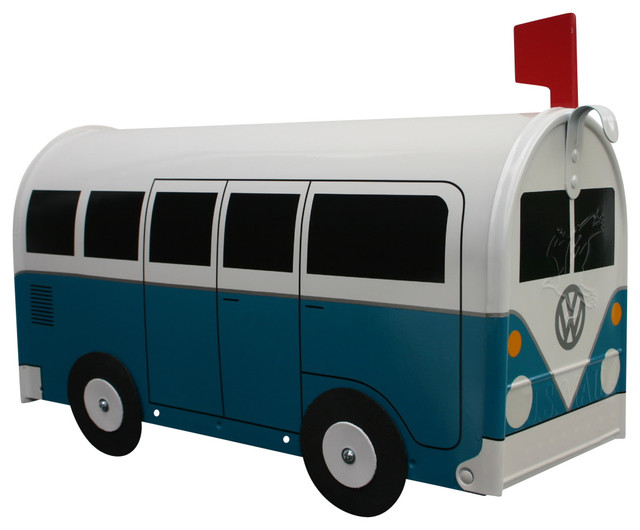 Large Rural Size VW Bus Mailbox, Volkswagen Bus Mail Box Farmhouse